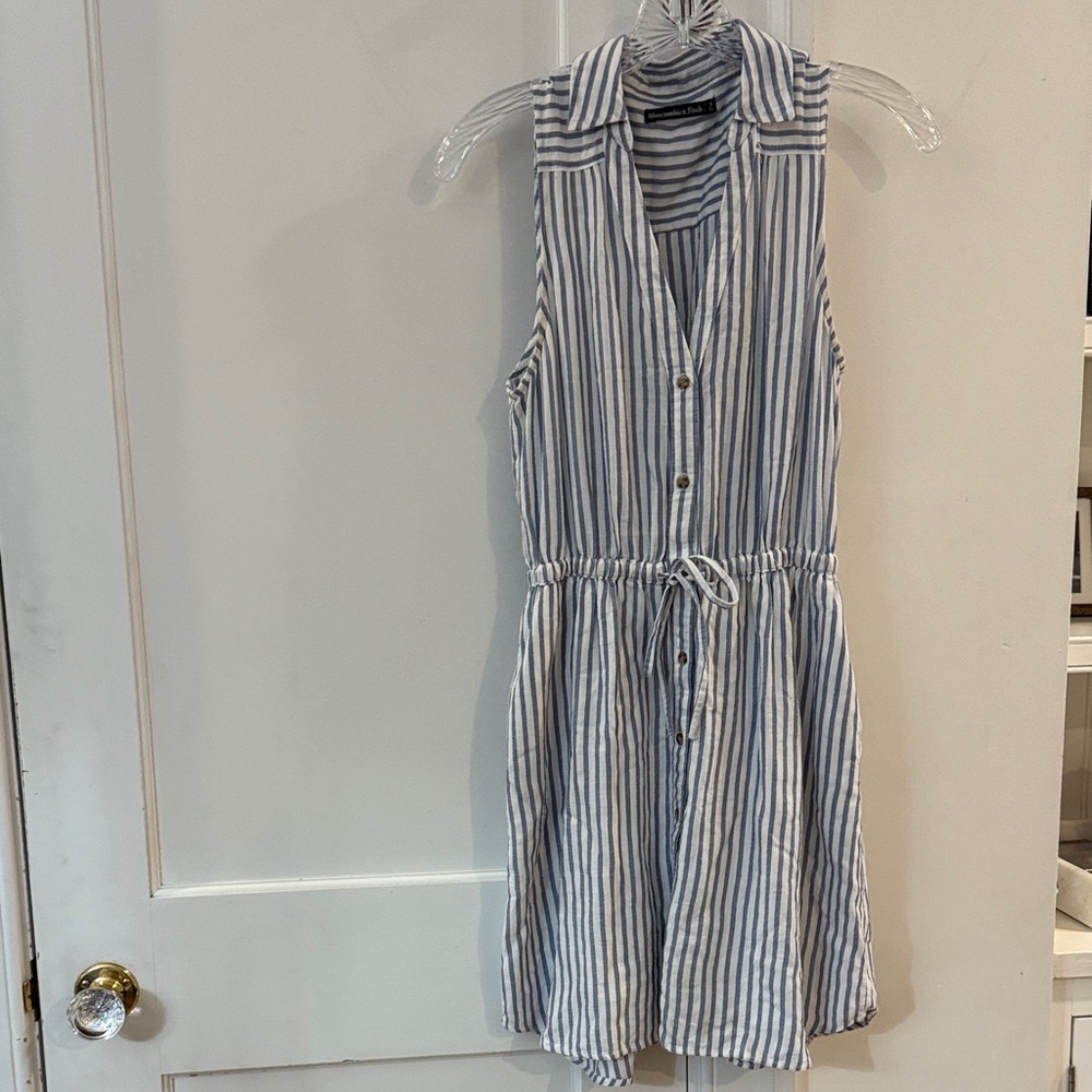 Abercrombie & Fitch Navy and White Striped Dress